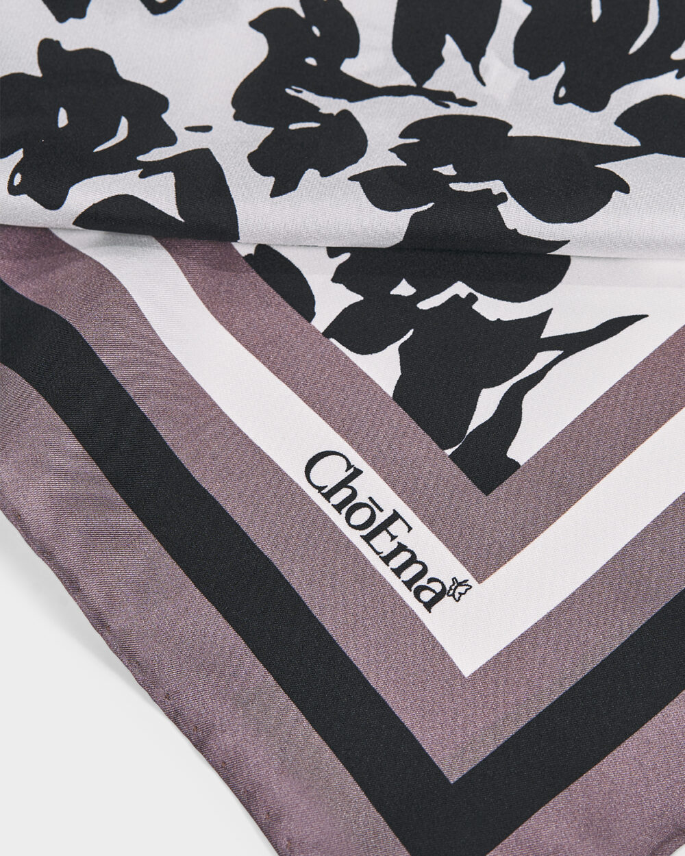 Foulard 100% Seta Foglie 70x70 cm