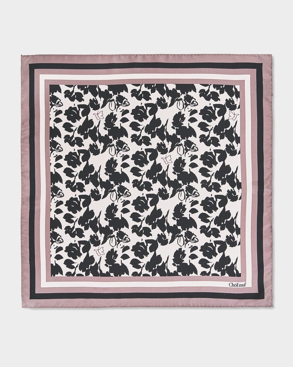 Foulard 100% Seta Foglie 70x70 cm - immagine 3