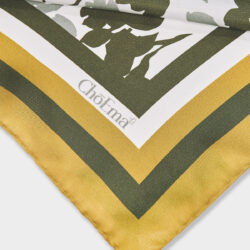 Foulard 100% Seta Foglie 70x70 cm