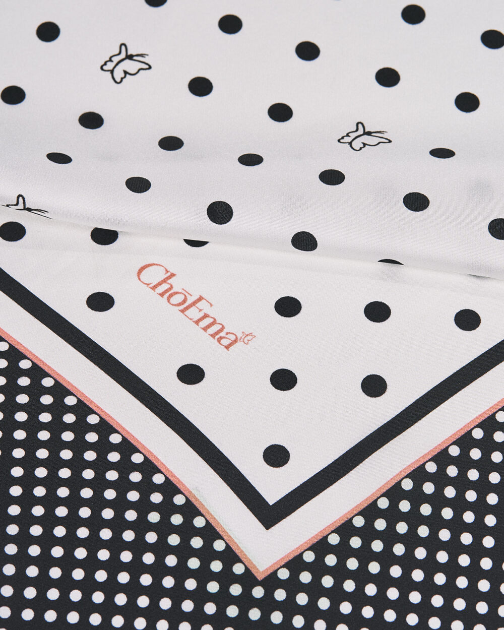 Foulard 100% Seta Pois 70x70 cm