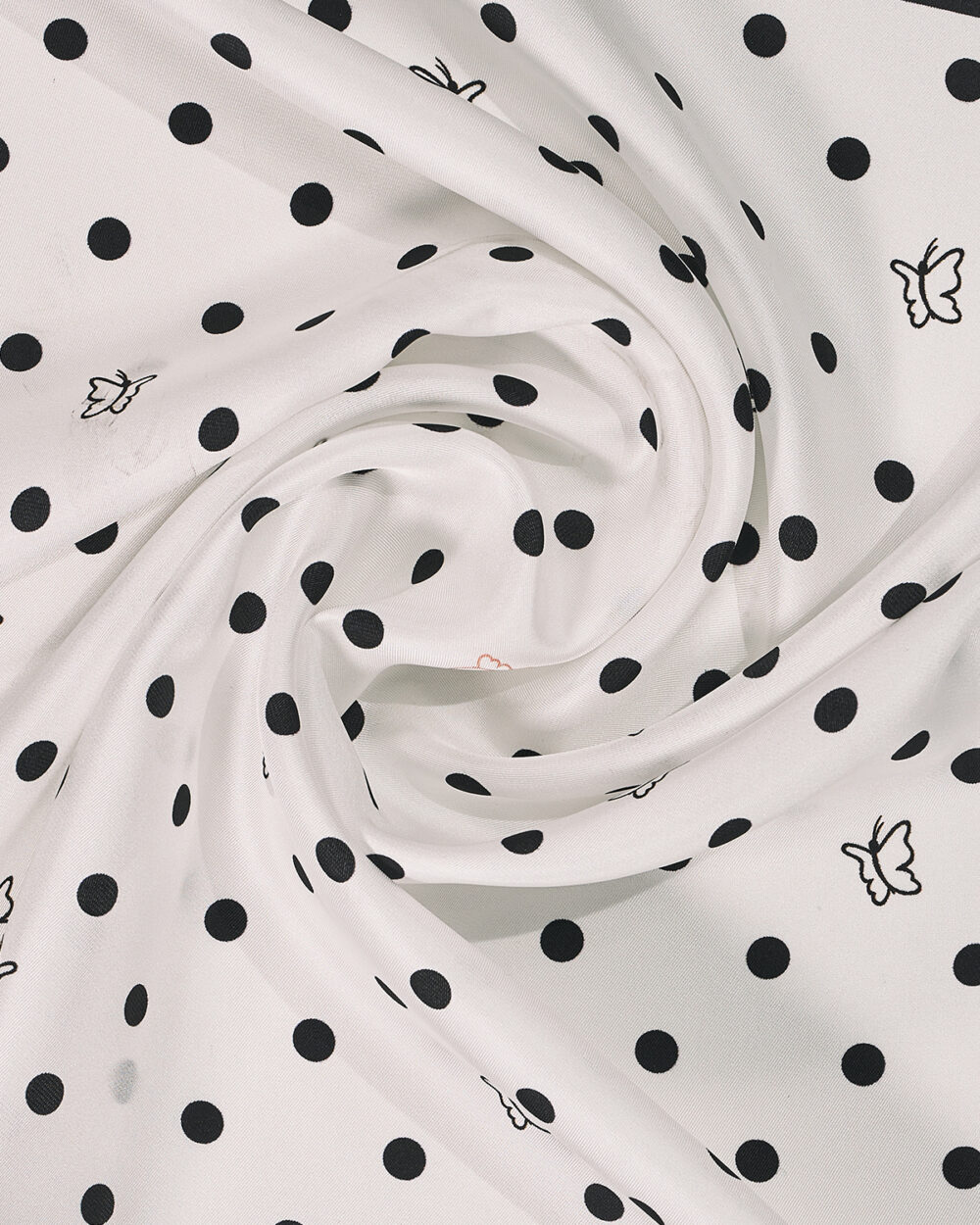 Foulard 100% Seta Pois 70x70 cm - immagine 2