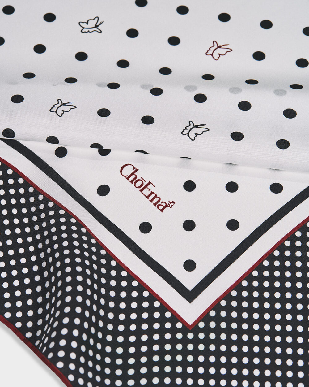 Foulard 100% Seta Pois 70x70 cm