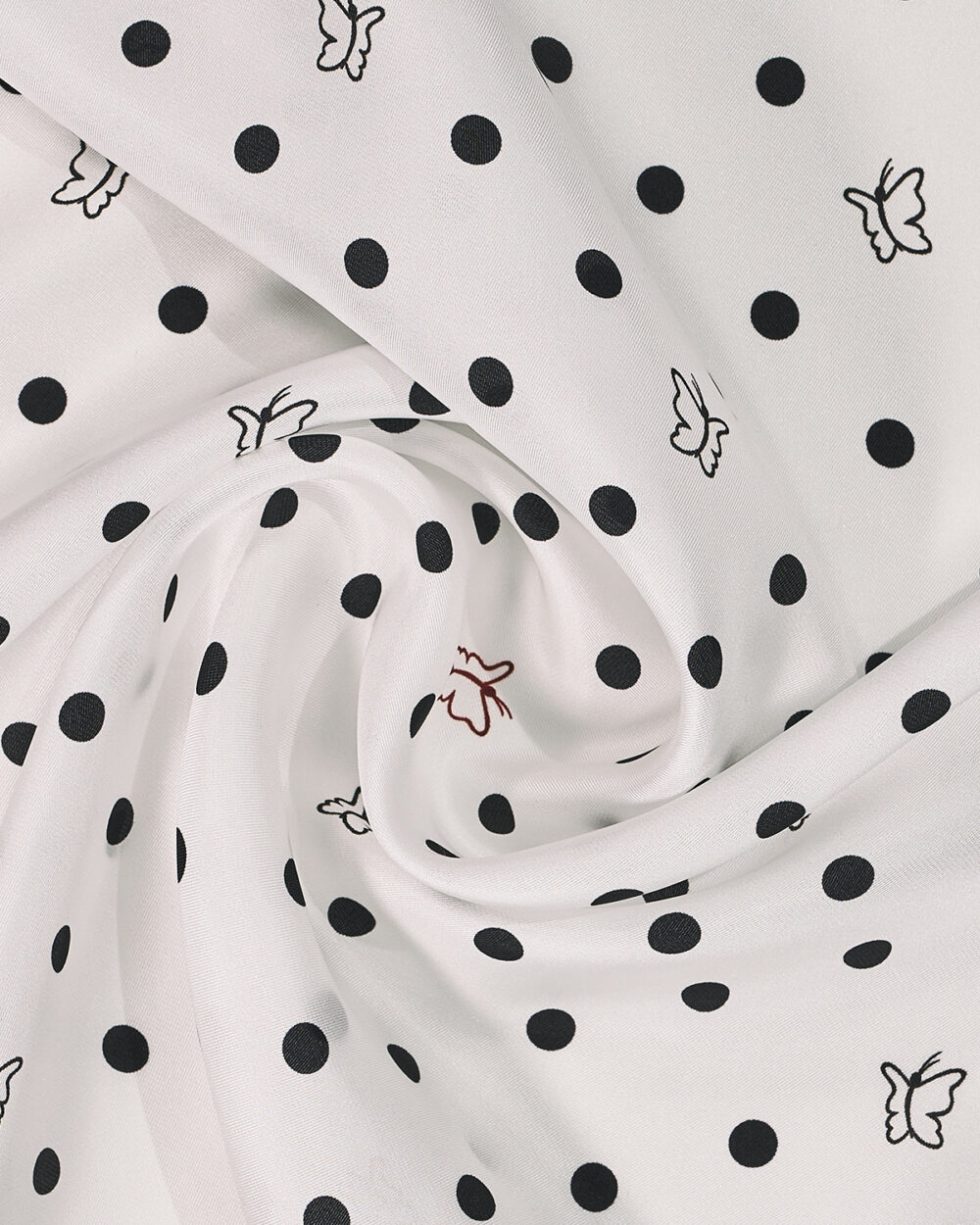 Foulard 100% Seta Pois 70x70 cm - immagine 3