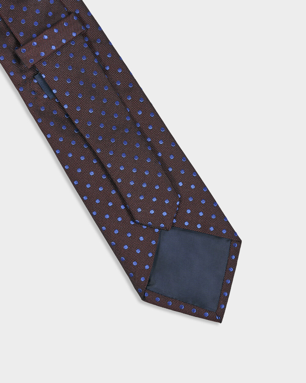 Cravatta Pois 100% Seta 8x140 cm - immagine 3