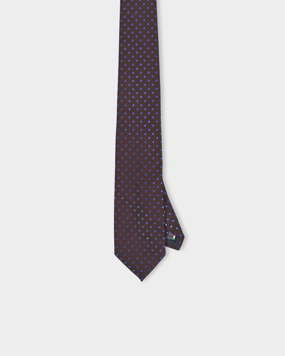 Cravatta Pois 100% Seta 8x140 cm - immagine 2