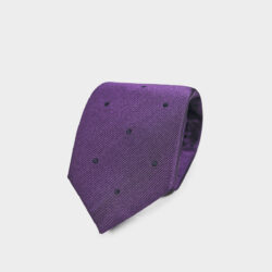 Cravatta Pois 100% Seta 8x140 cm