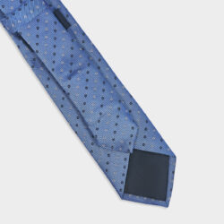 Cravatta Pois 100% Seta 8x140 cm - immagine 3
