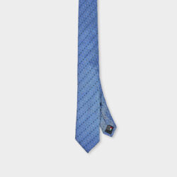 Cravatta Pois 100% Seta 8x140 cm - immagine 2