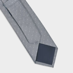 Cravatta Pois 100% Seta 8x140 cm - immagine 3