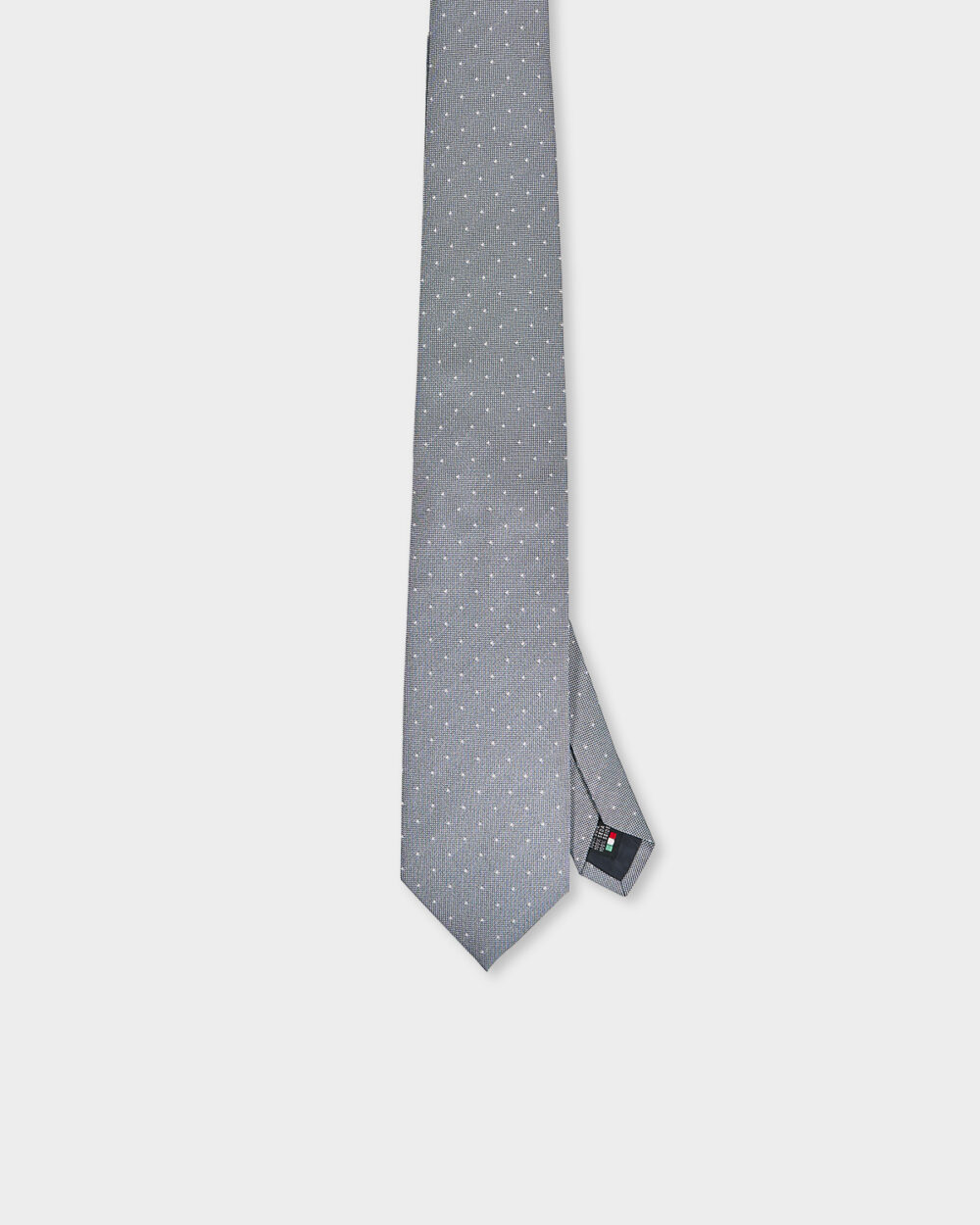 Cravatta Pois 100% Seta 8x140 cm - immagine 2