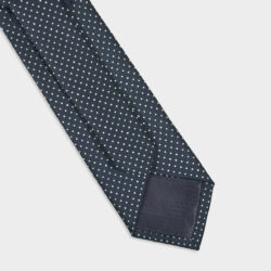 Cravatta Pois 100% Seta 8x140 cm - immagine 3