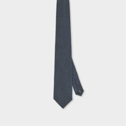 Cravatta Pois 100% Seta 8x140 cm - immagine 2