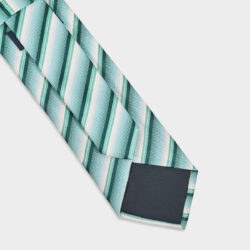 Cravatta Righe 100% Seta 8x140 cm - immagine 3