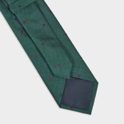 Cravatta Pois 100% Seta 8x140 cm - immagine 3