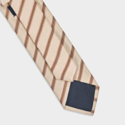 Cravatta Righe 100% Seta 8x140 cm - immagine 3