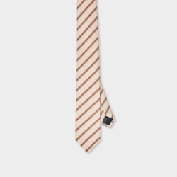 Cravatta Righe 100% Seta 8x140 cm - immagine 2