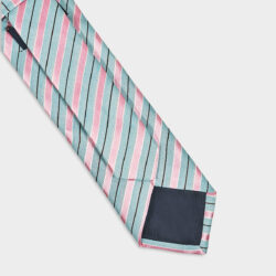 Cravatta Righe 100% Seta 8x140 cm - immagine 3