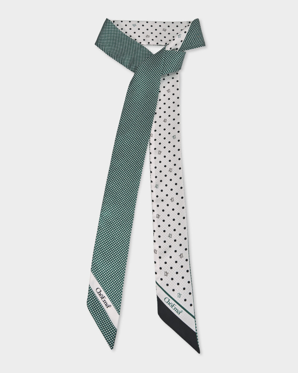 Twilly 100% Seta Pois 7x190 cm - immagine 2