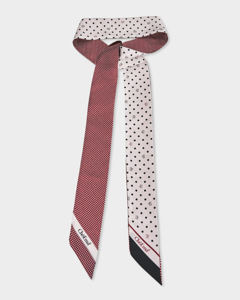 Twilly 100% Seta Pois 7x190 cm - immagine 2
