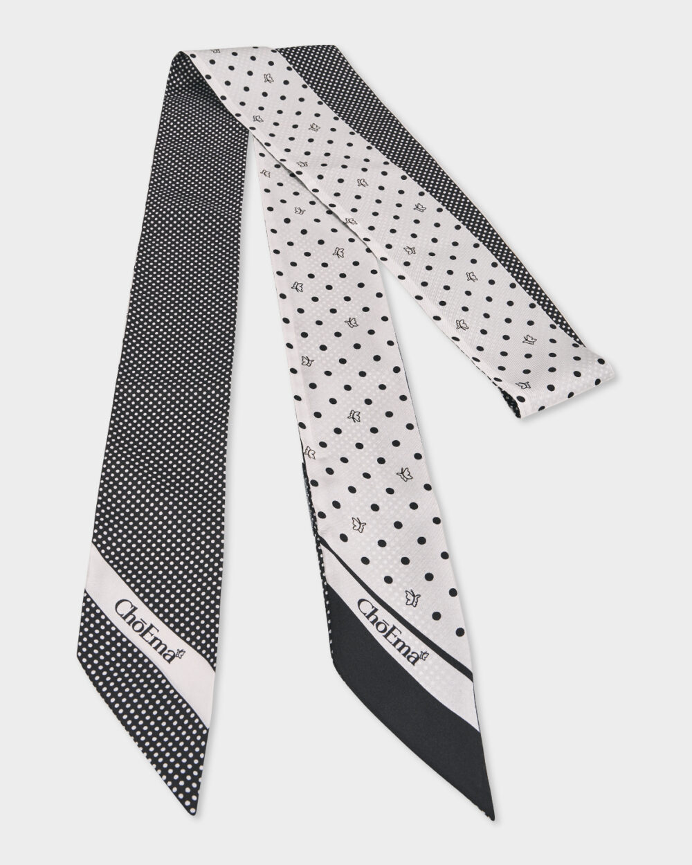 Twilly 100% Seta Pois 7x190 cm - immagine 3