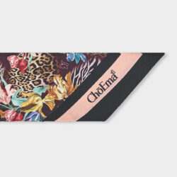 Twilly 100% Seta Leopard 7x190 cm