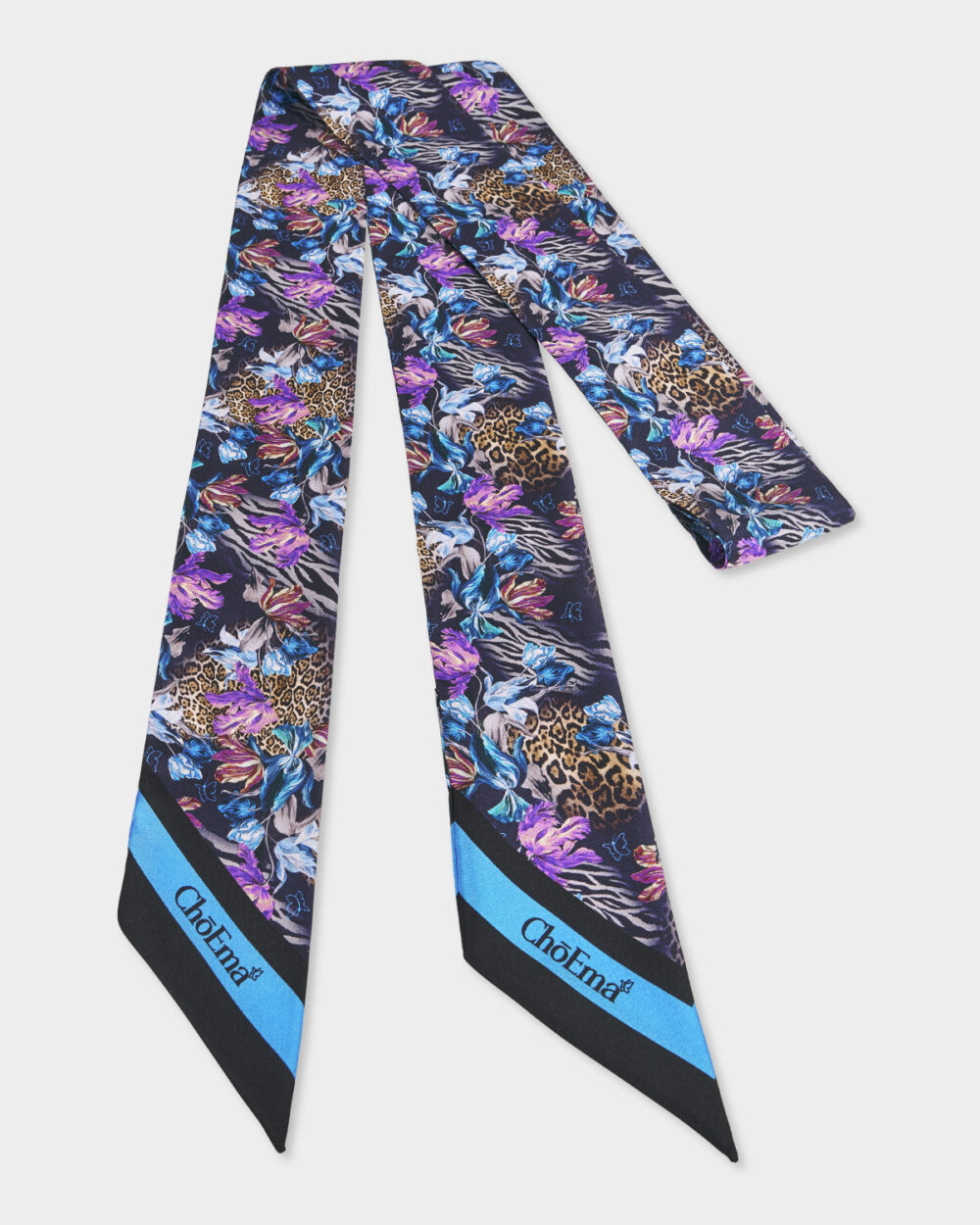 Twilly 100% Seta Leopard 7x190 cm - immagine 3