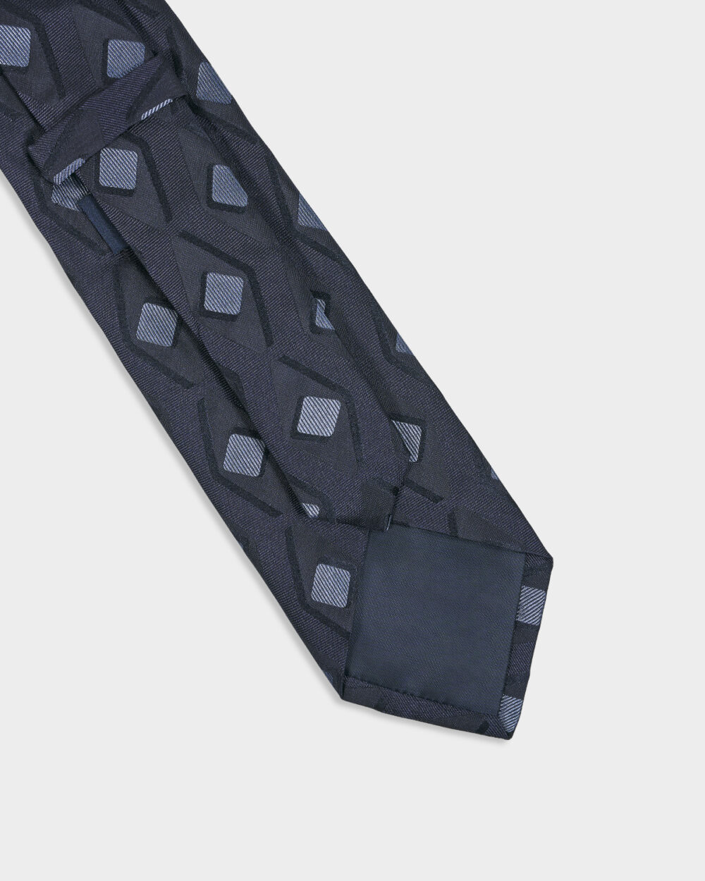 Cravatta Quadrati 100% Seta 8x140 cm - immagine 3