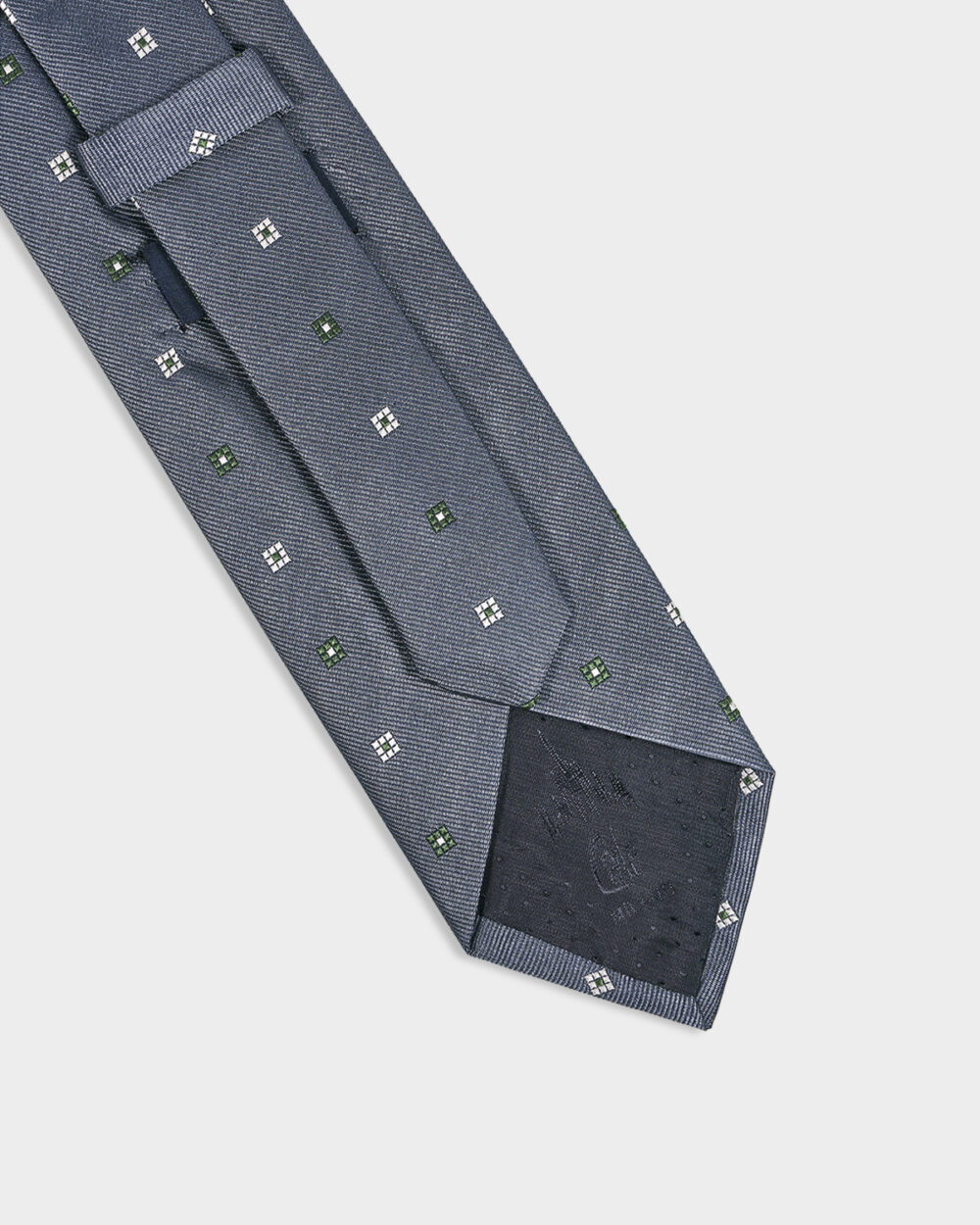 Cravatta Quadrati 100% Seta 8x140 cm - immagine 3