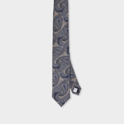 Cravatta Paisley 100% Seta 8x140 cm - immagine 2