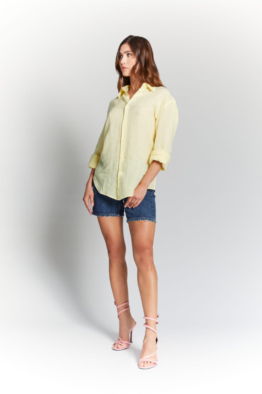 Camicia 100% Lino Gialla - immagine 3
