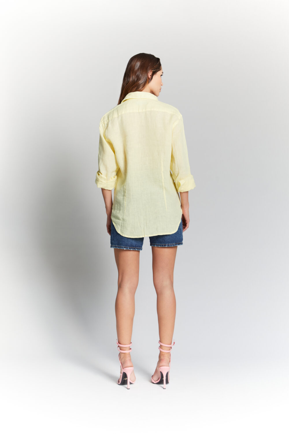 Camicia 100% Lino Gialla - immagine 4