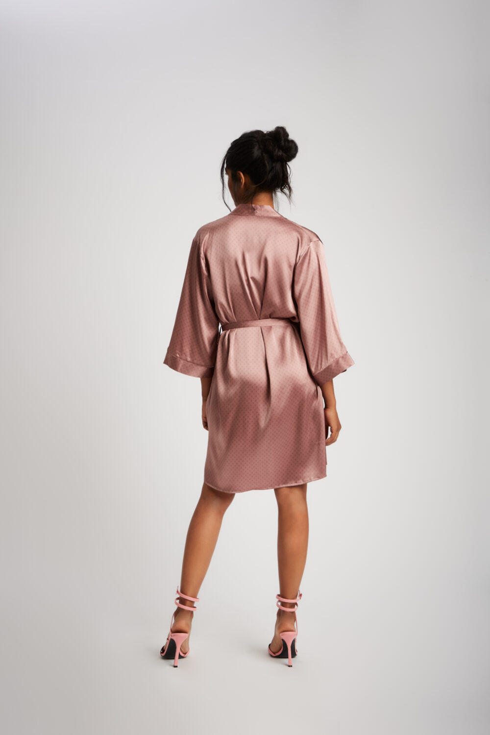 Kimono Corto All Over Cipria Seta - immagine 4