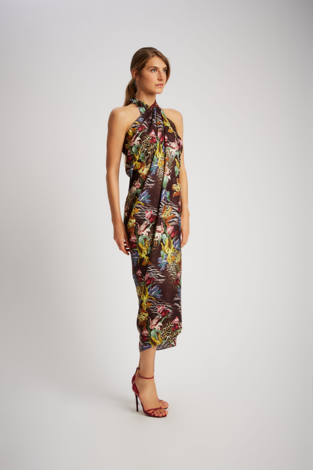 Pareo Stampa Leopard Rosa