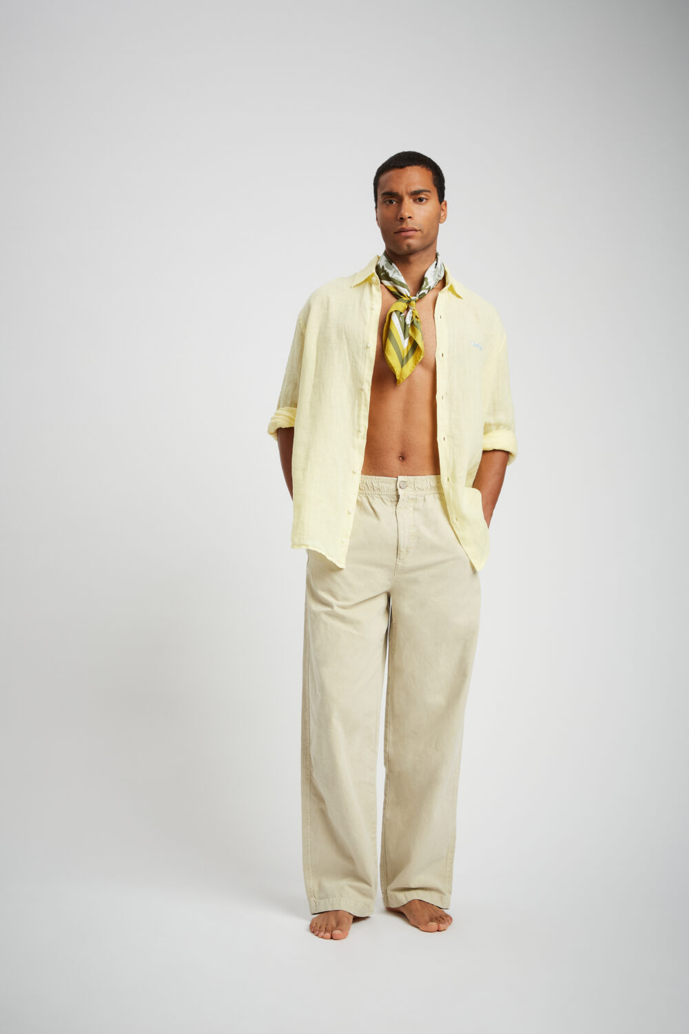 Camicia 100% Lino Gialla - immagine 3