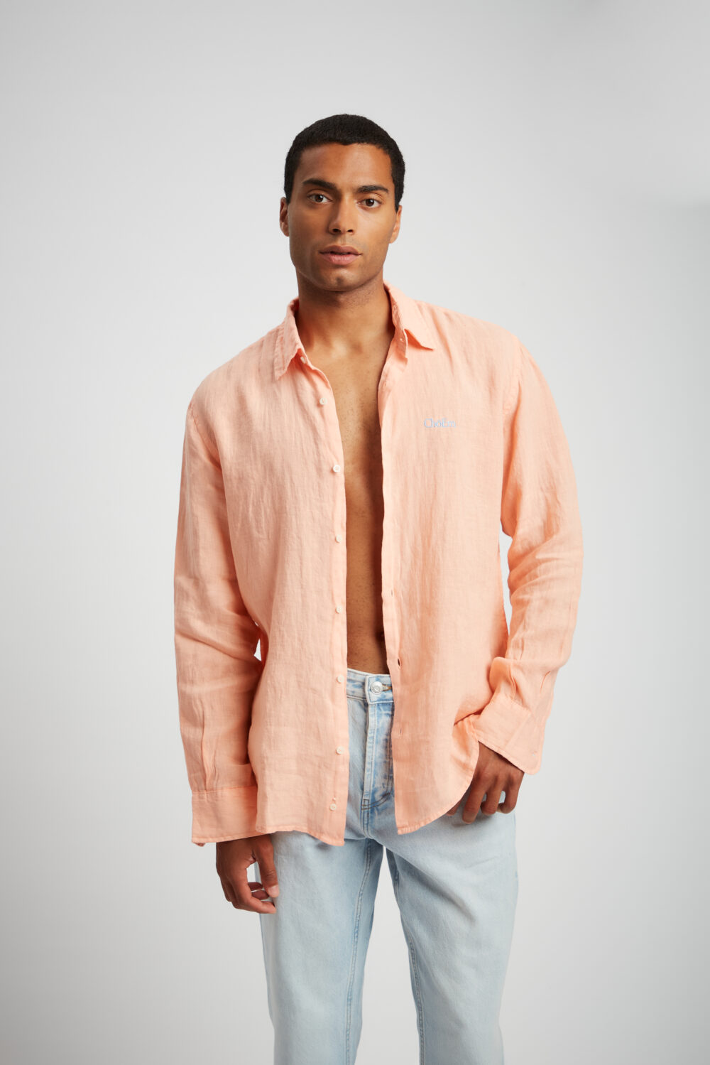 Camicia 100% Lino Arancione